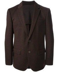 Темно-коричневый шерстяной пиджак