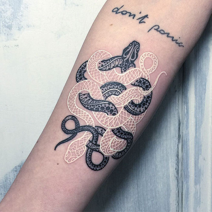 Разные татуировки змеи