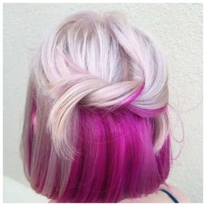 Стильные розовые волосы
