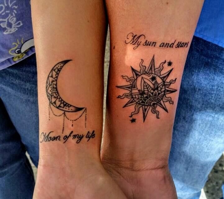Парные татуировки — эскизы со смыслом для подруг или двоих влюбленных